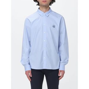 Maison Kitsune Shirt Men Gnawed Blue